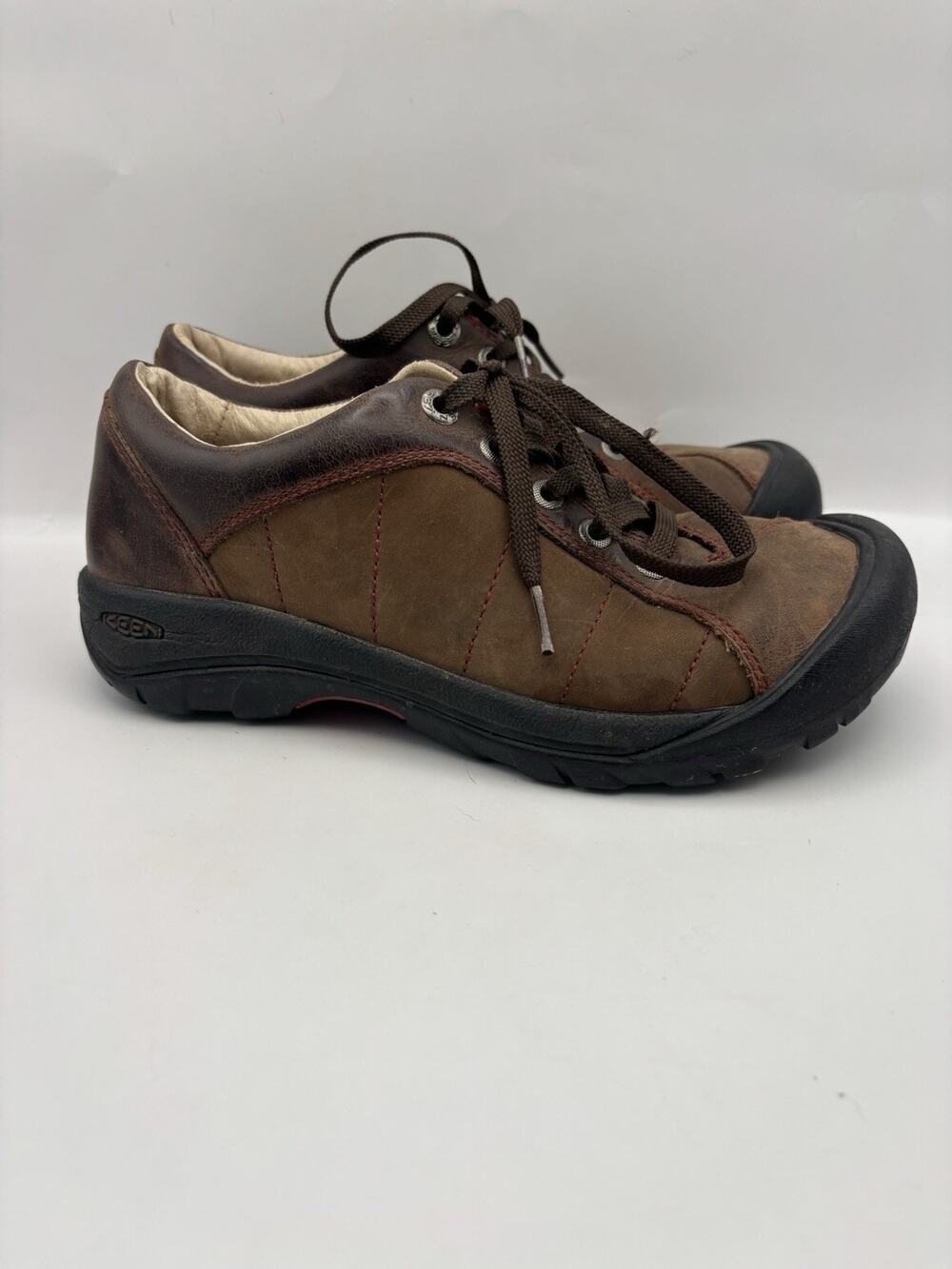 Keen Presidio Brown Leather Sneakers Women Size 7